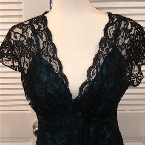 Lace overlay 100% SILK lining